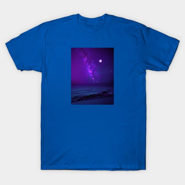 Ocean at night T-Shirt by floatingheavy